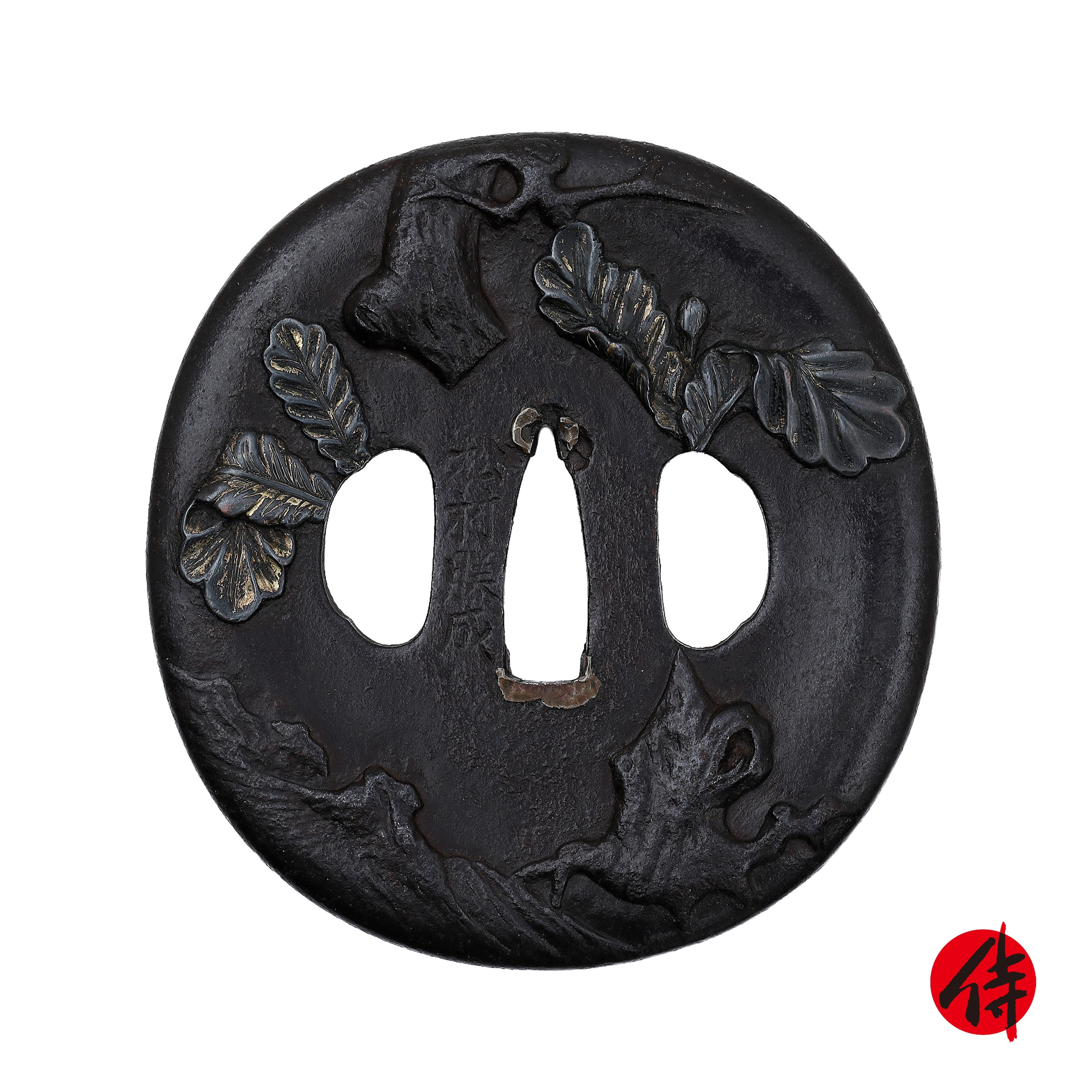 Edo period antique Tsuba for Samurai Sword with NBTHK Hozon Certificate (T-648)