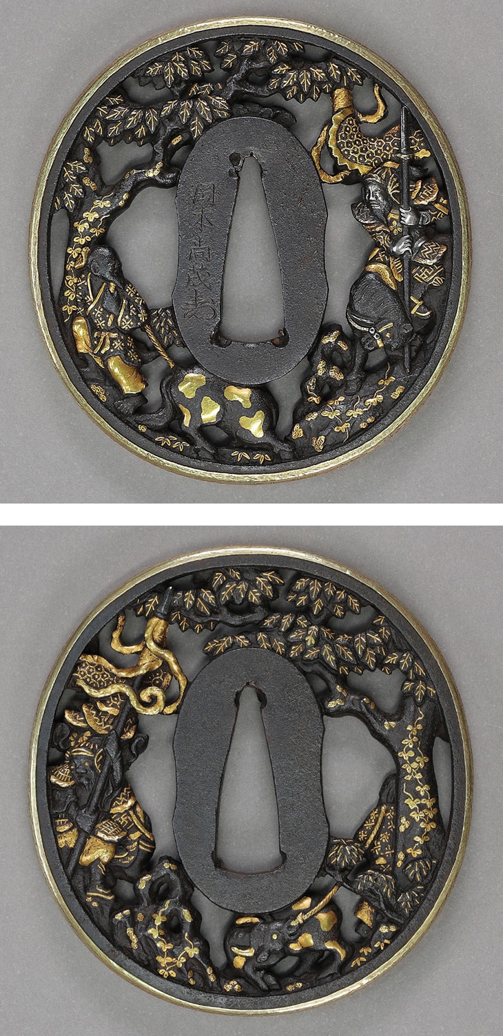 鍔:三国志図 Tsuba:Sangokushi Zu