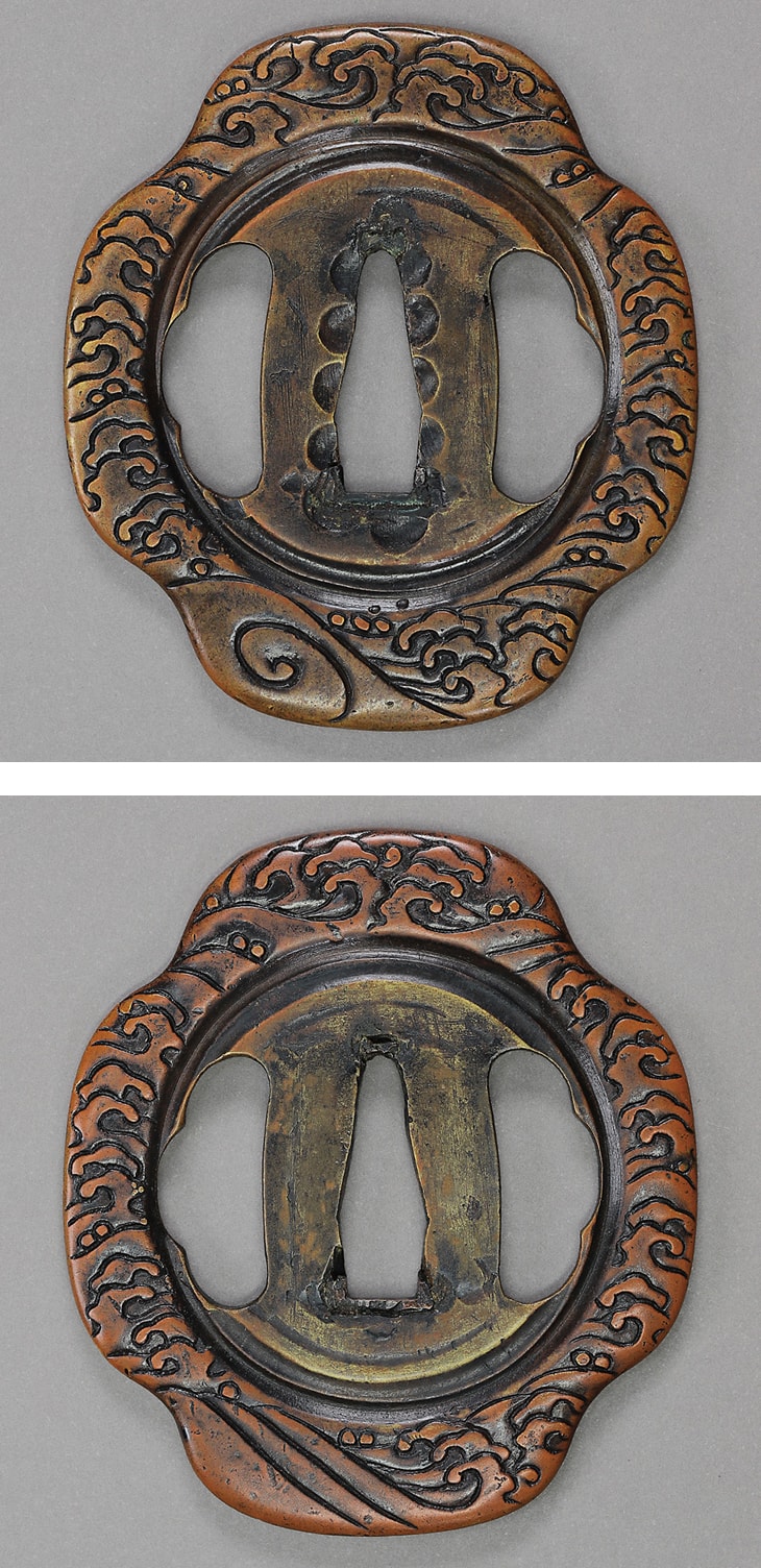 鍔:波濤円相図 Tsuba:Hato Enso Zu