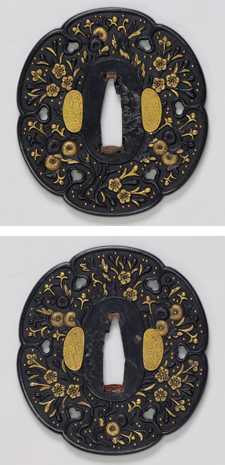 鍔:秋草図 Tsuba:Akikusa Zu