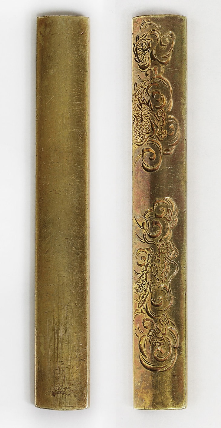 小柄:宝珠蓑亀図 Kozuka:Unryu Zu