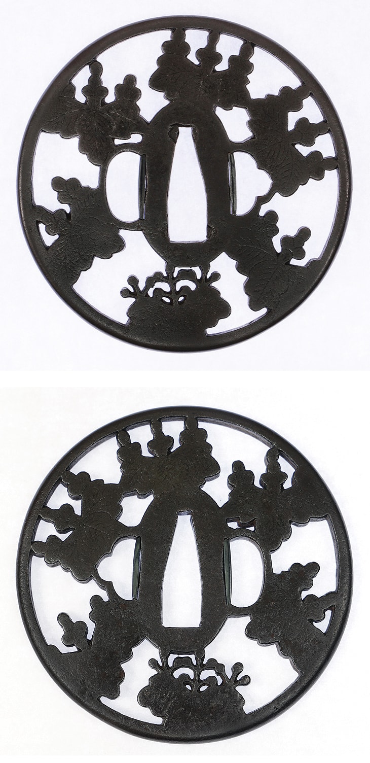 鍔:六桐紋透図 Tsuba:Rokukirimon Sukashi Zu