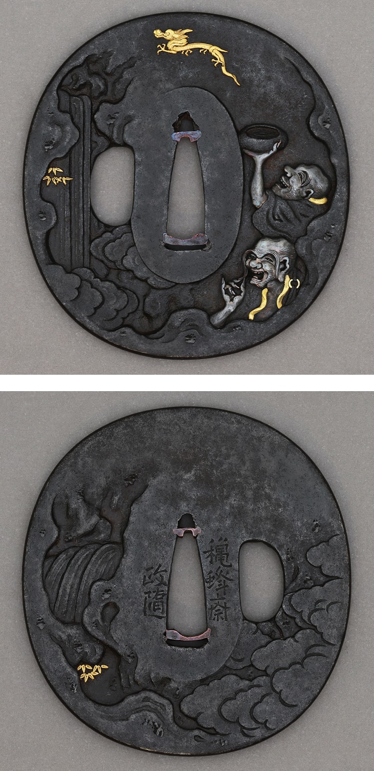鍔:羅漢図 Tsuba:Rakan Zu