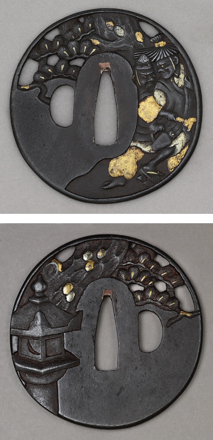 鍔:祇園社頭図 Tsuba:Gionshato Zu