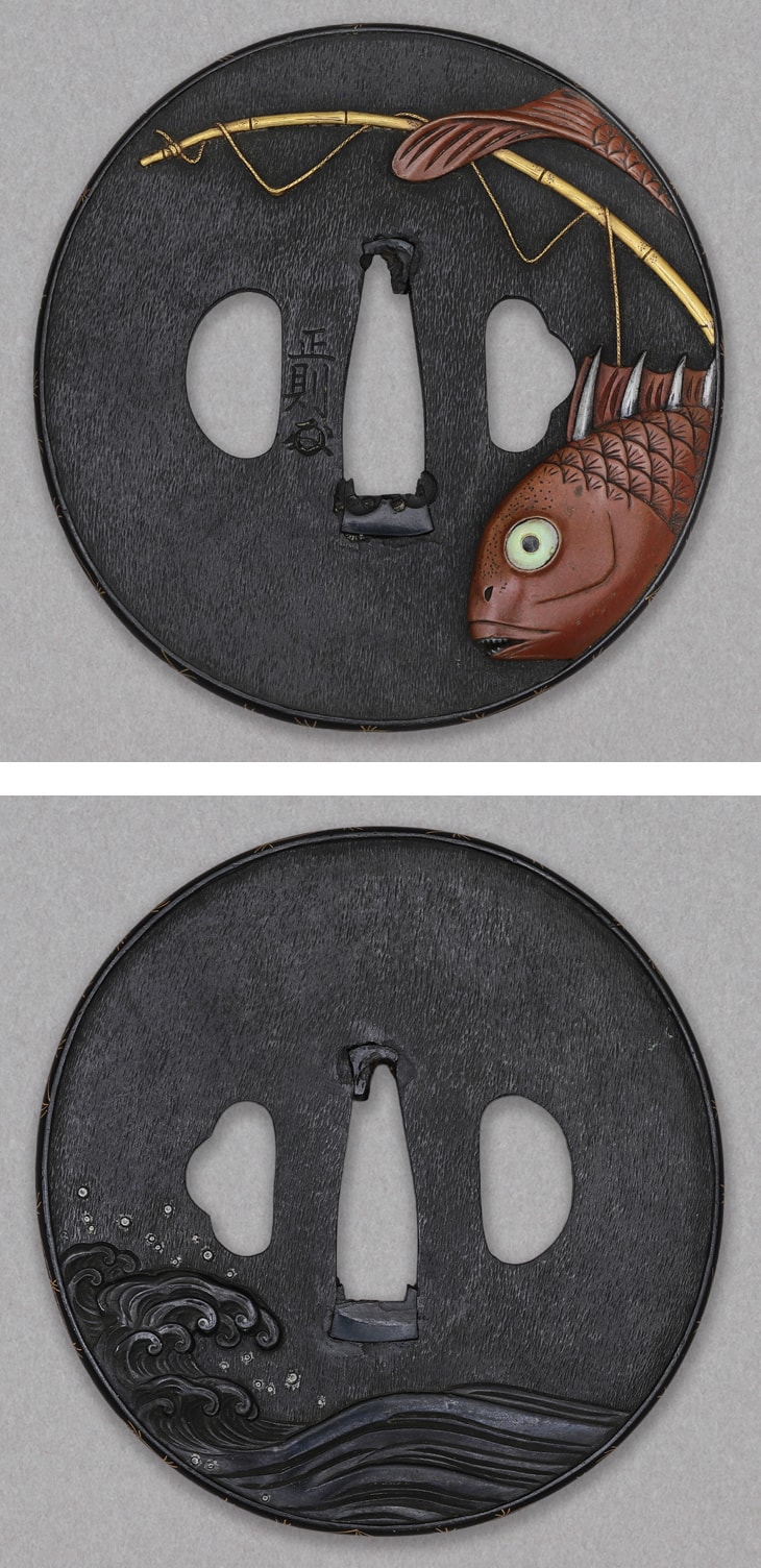 鍔:恵比寿天留守模様図 Tsuba:Ebisuten Rusu Moyo Zu