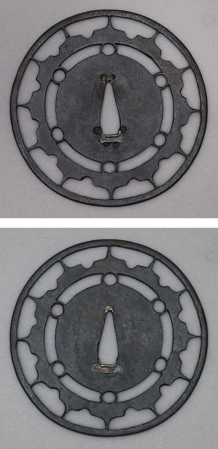 鍔:輪宝透図 Tsuba:Rinpo Sukashi Zu