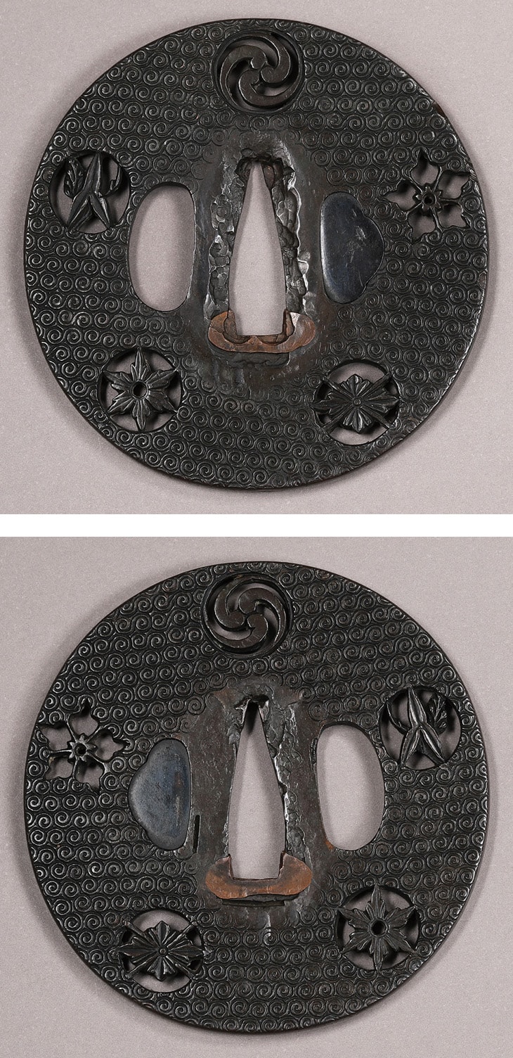 鍔:武鑑散透図 Tsuba:Bukan Chirashi Sukashi Zu
