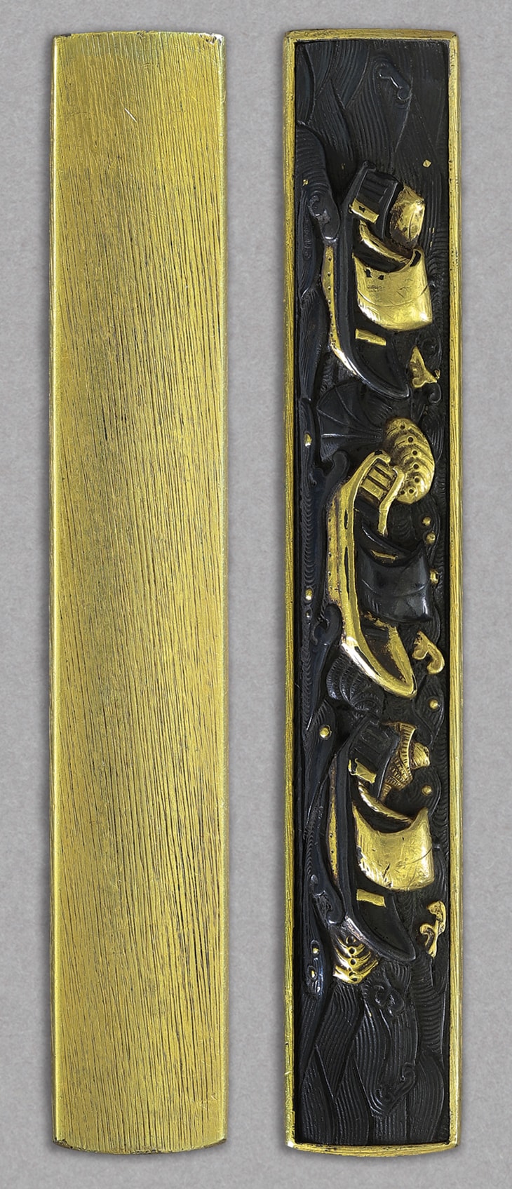 小柄:廻船三艘図 Kozuka:Kaisen Sanso Zu