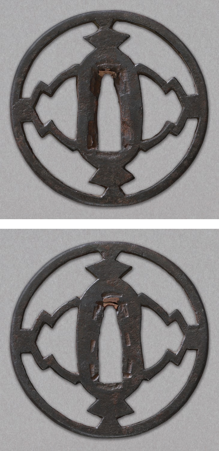 鍔:重菱透図 Tsuba:Kasane Hishi Sukashi Zu