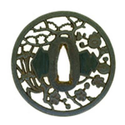 Tsuba - Tokuho - by Choshu School - Four Seasonal Scene Openwork