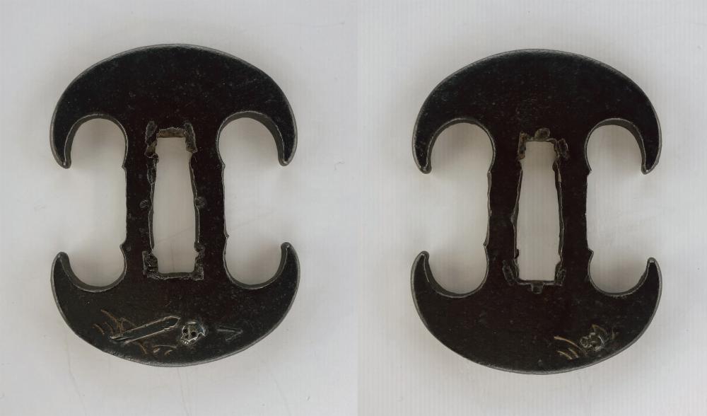 鐔 無銘 埋忠 野晒図 / Tsuba Mumei Umetada NOZARASHI
