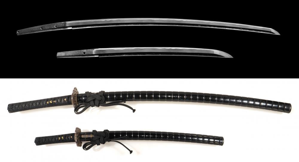 大小 刀 無銘 末左・大左一門 脇指 無銘 大和志津 / Daisho Katana Mumei Suesa・Osa school Wakizashi Mumei Yamatoshizu