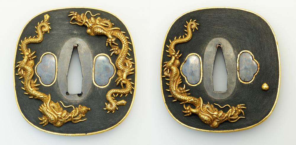 鐔 無銘 加賀後藤 昇降龍図 / Tsuba Mumei Kaga Goto