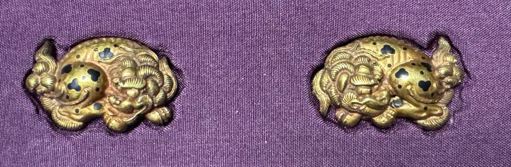 目貫 無銘 加賀金工 獅子図 / Munuki Mumei Kagakinko