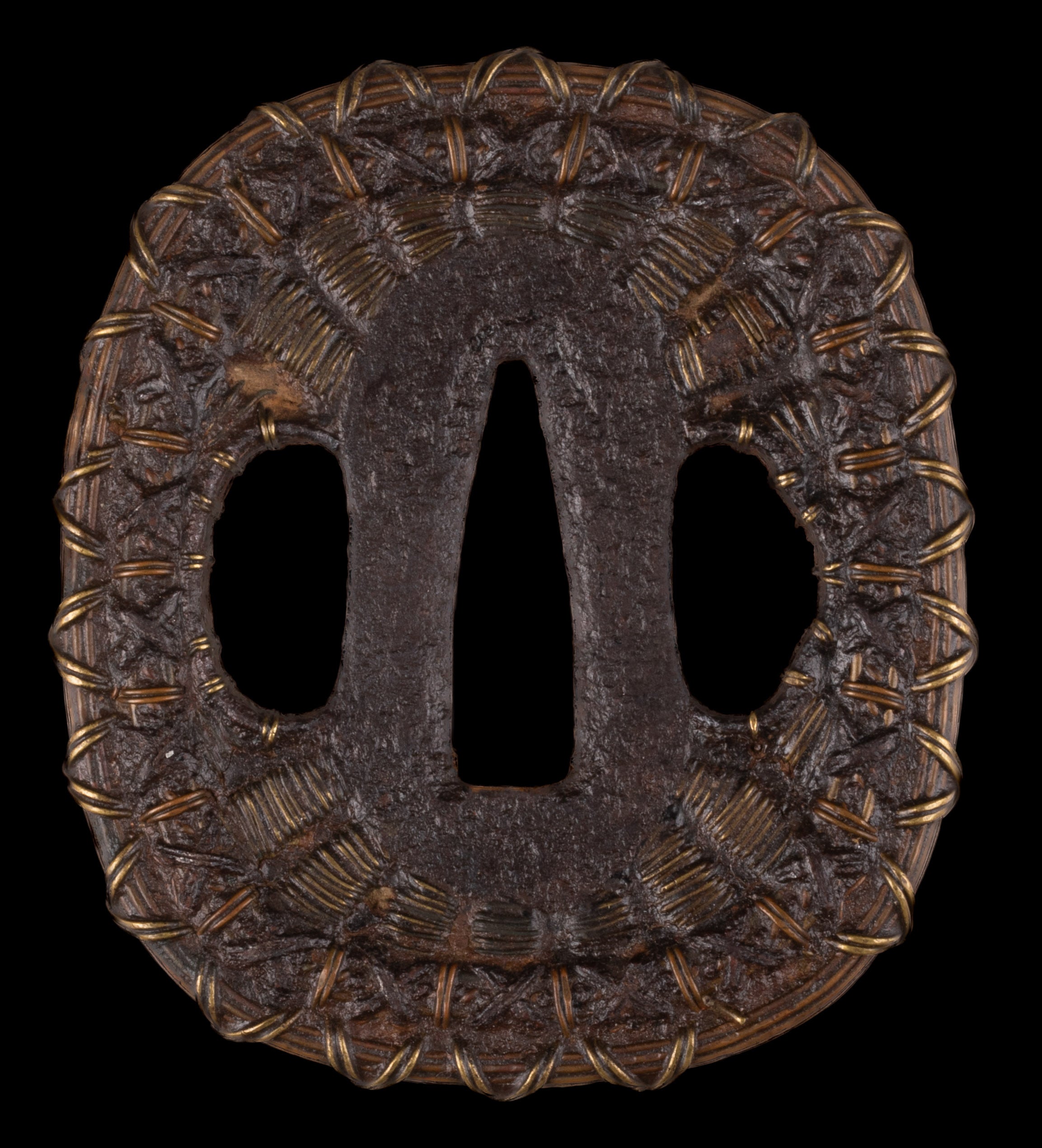 Shingen tsuba signed "Ieharu"