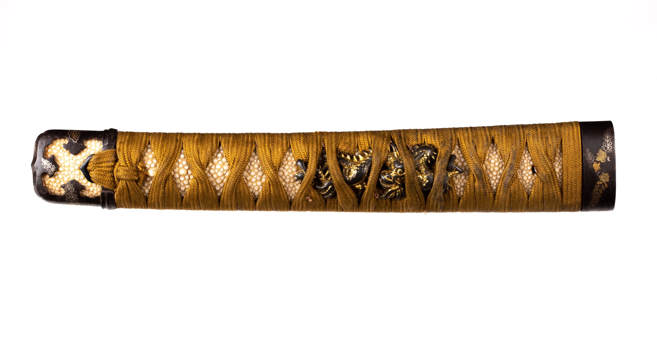 Tachi tsuka with dragon O-menuki and phoenix fuchikashira