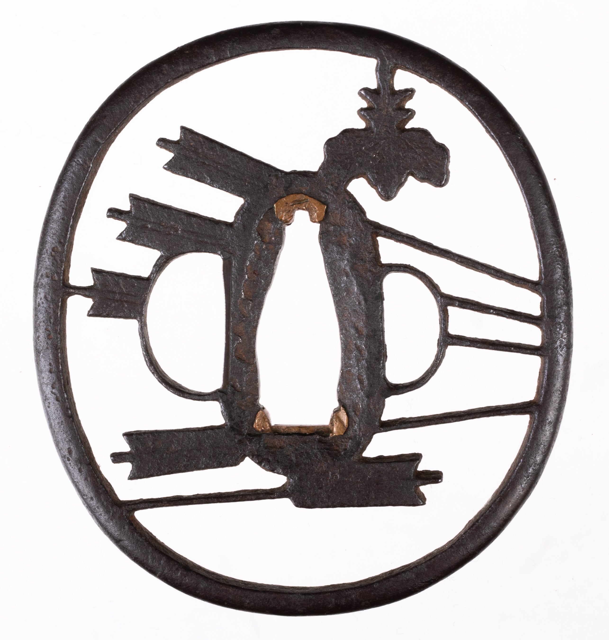 Iron Sukashi Ko-Akasaka Tsuba with NBTHK Hozon Tosogu