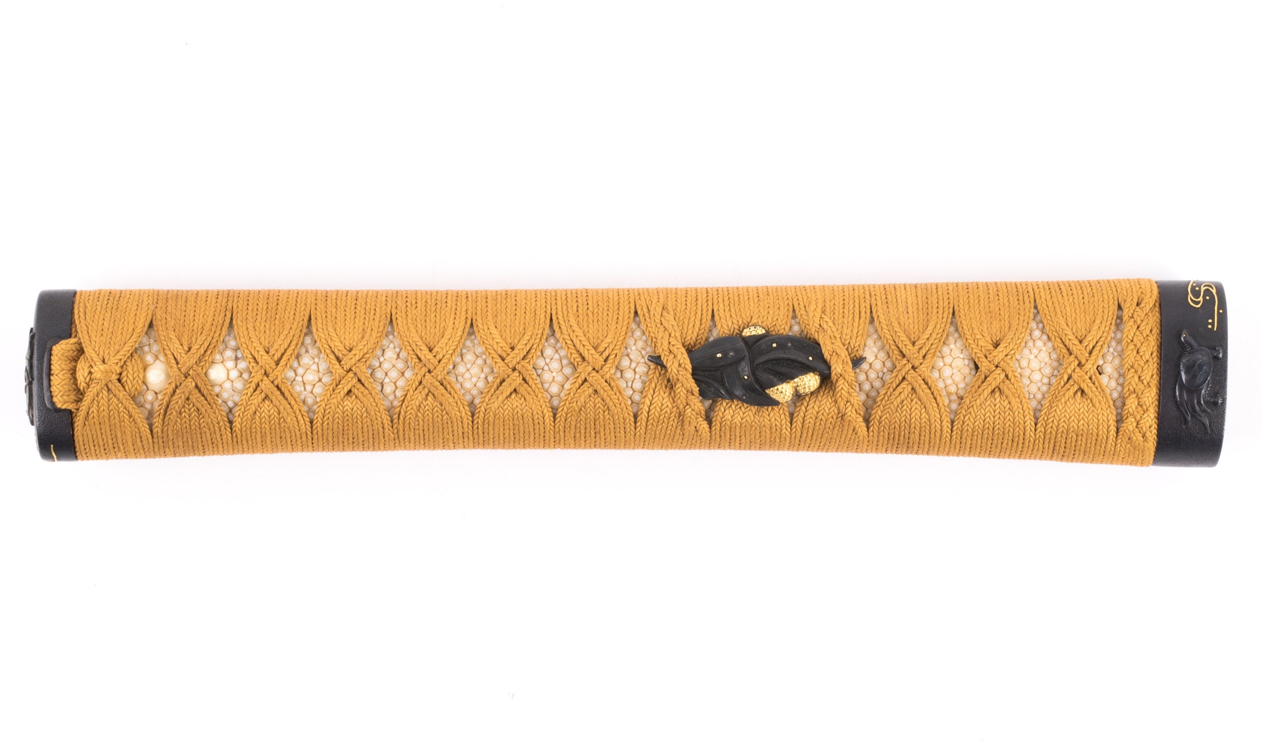 Katana tsuka with jabara ito maki signed Mitsuhiro NBTHK Hozon 24 cm