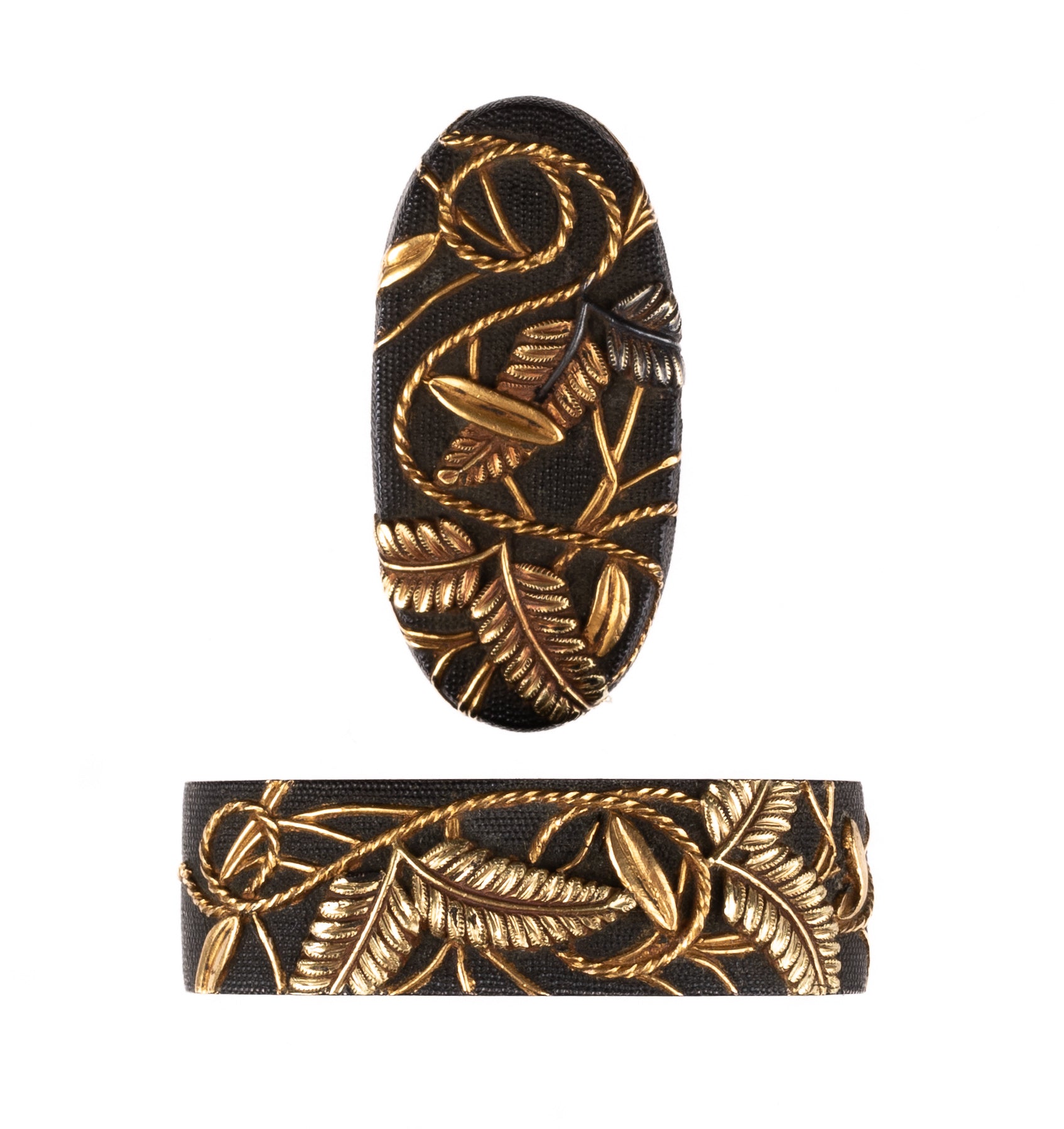 Fuchi-Kashira - Fuchikashira decorated with New Years celebration theme