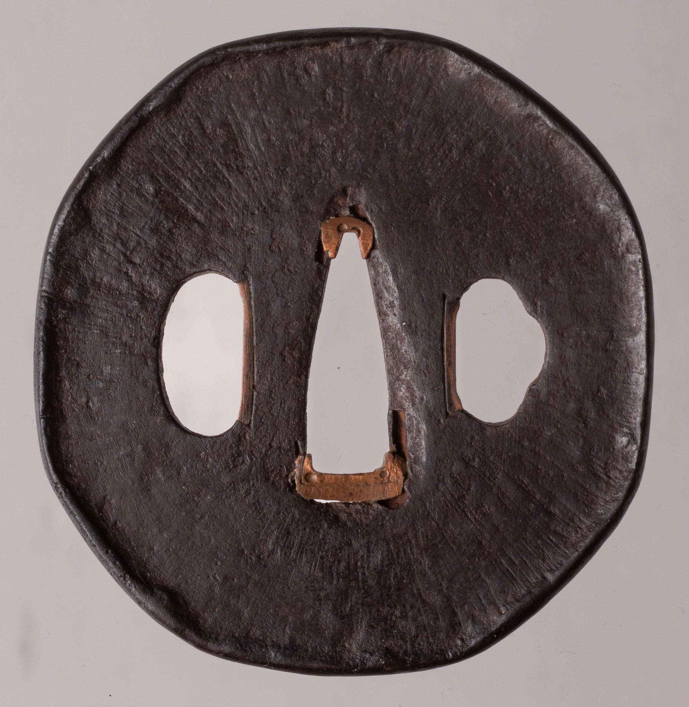 Tsuba - Hozon - Iron Futagoyama School Tsuba with NBTHK Hozon Tosogu Amida Buddha