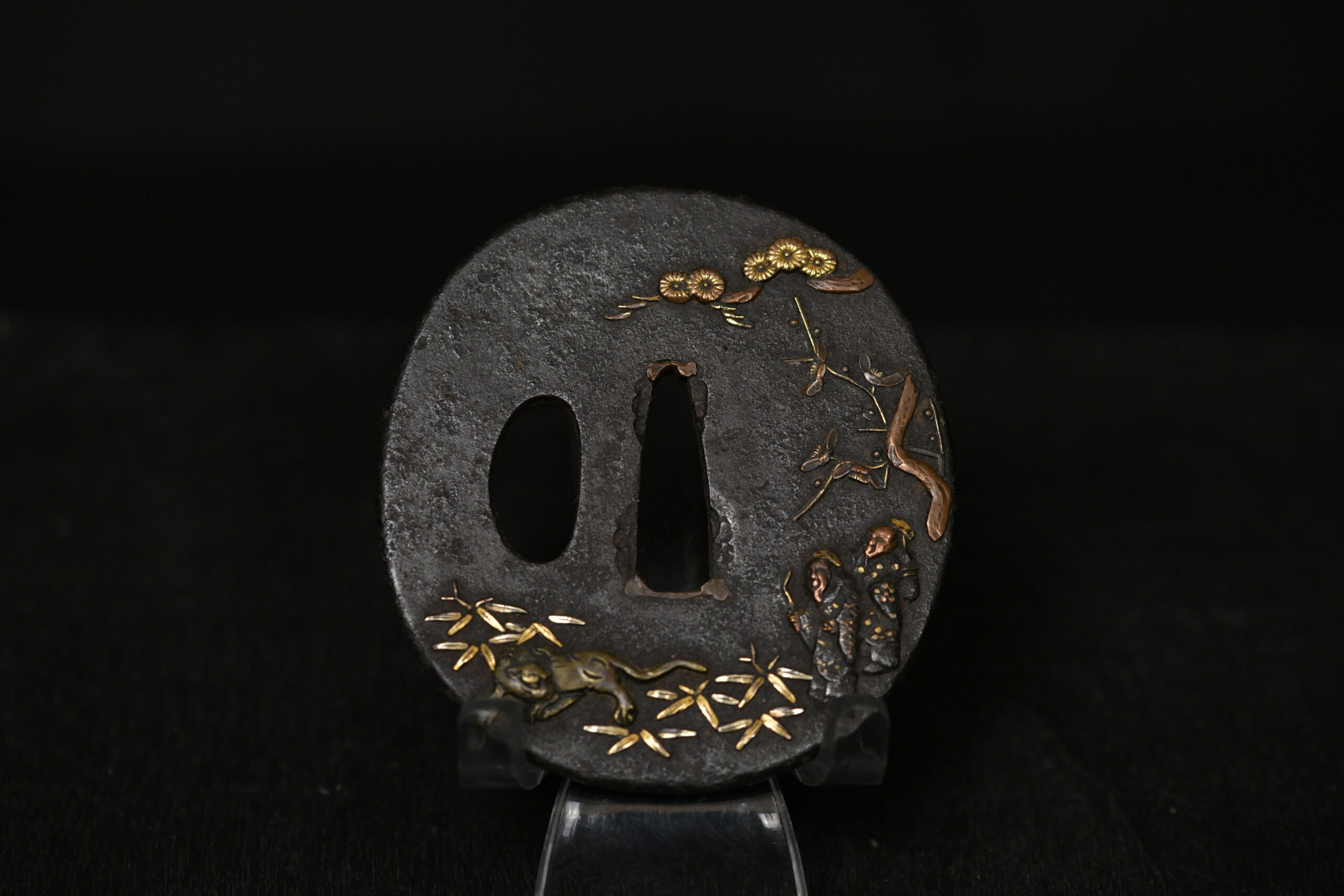 Tsuba - Marugata Iron Tiger Tsuba