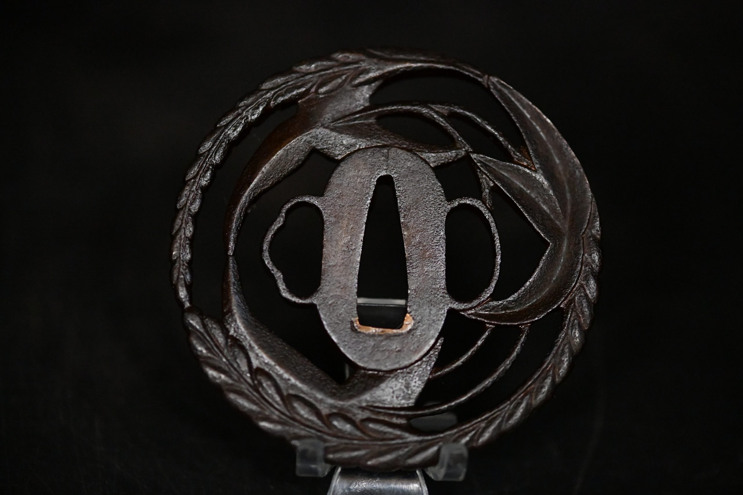 Tsuba - by Goto Kenjo - Marugata sukashi Iron "Masatsugu"