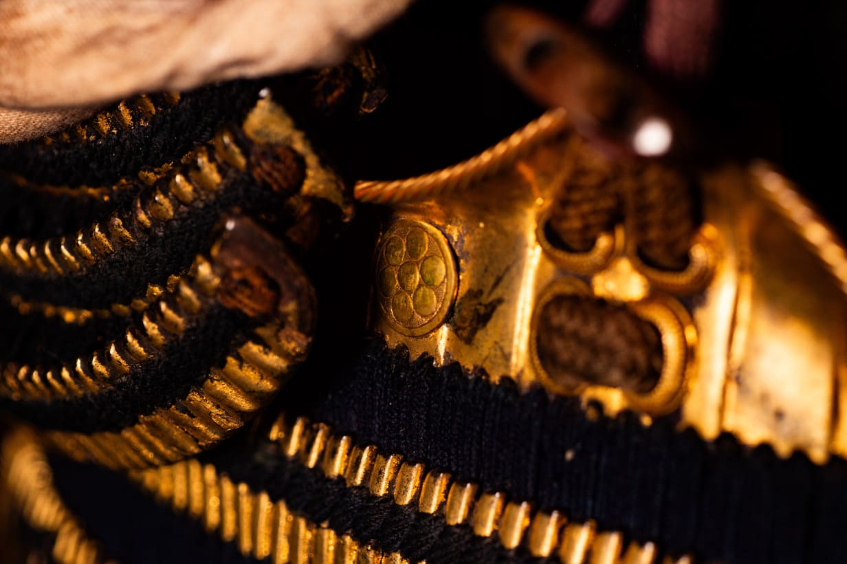 Armor - Edo period samurai Kabuto with crescent moon crest