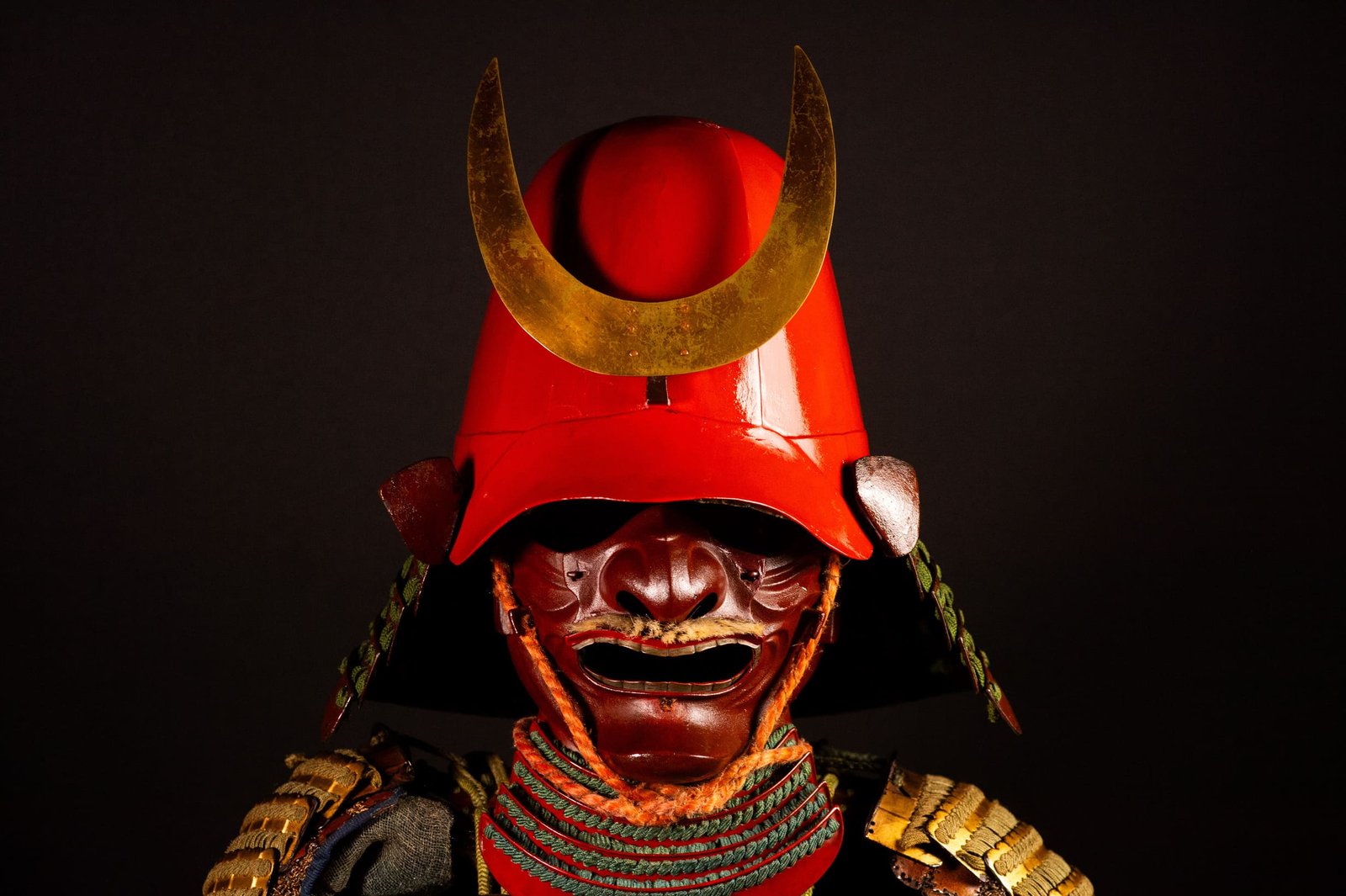 Armor - Certified Japanese Samurai Armor (Gusoku) – Red Lacquer Nimai-Dō and Moegi Lacing | Early Edo Period