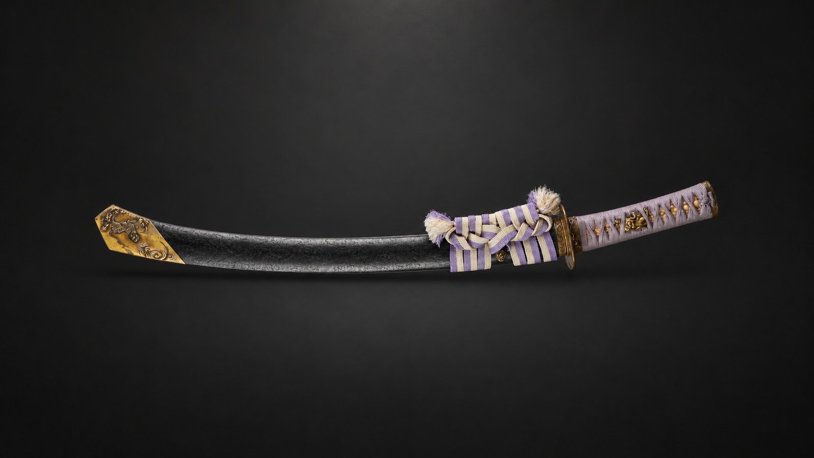 Wakizashi Koshirae with Tiger, Bamboo & Yasuchika Tsuba – Edo Period