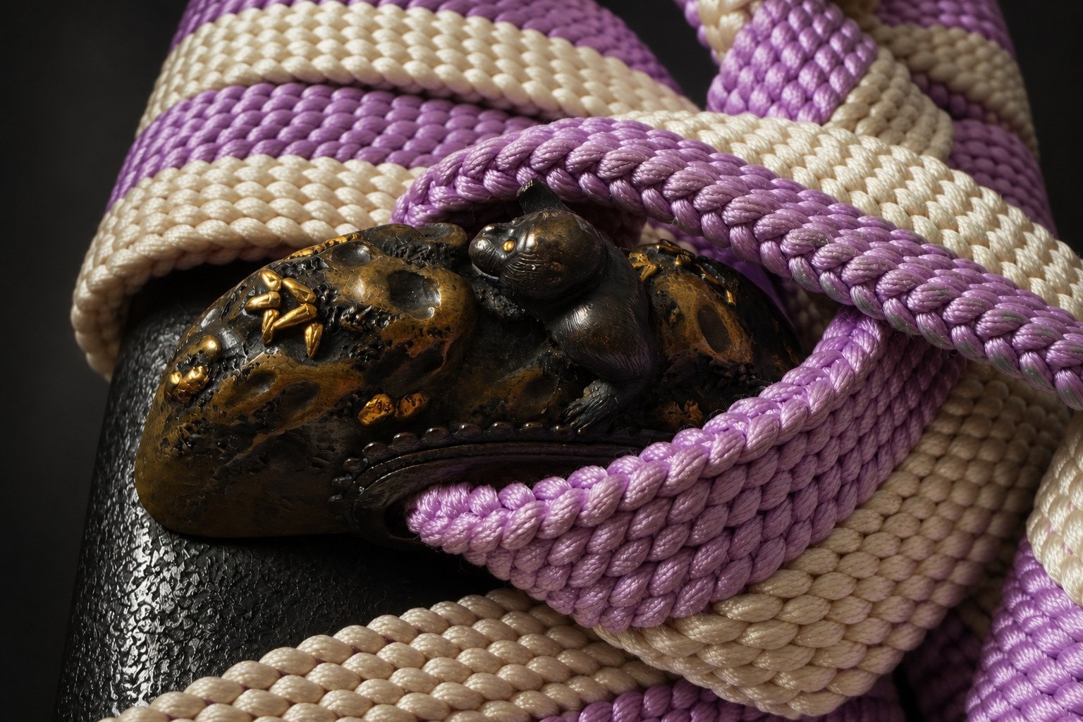 Koshirae - by Tsuchiya School - Wakizashi Koshirae with Tiger, Bamboo & Yasuchika Tsuba – Edo Period