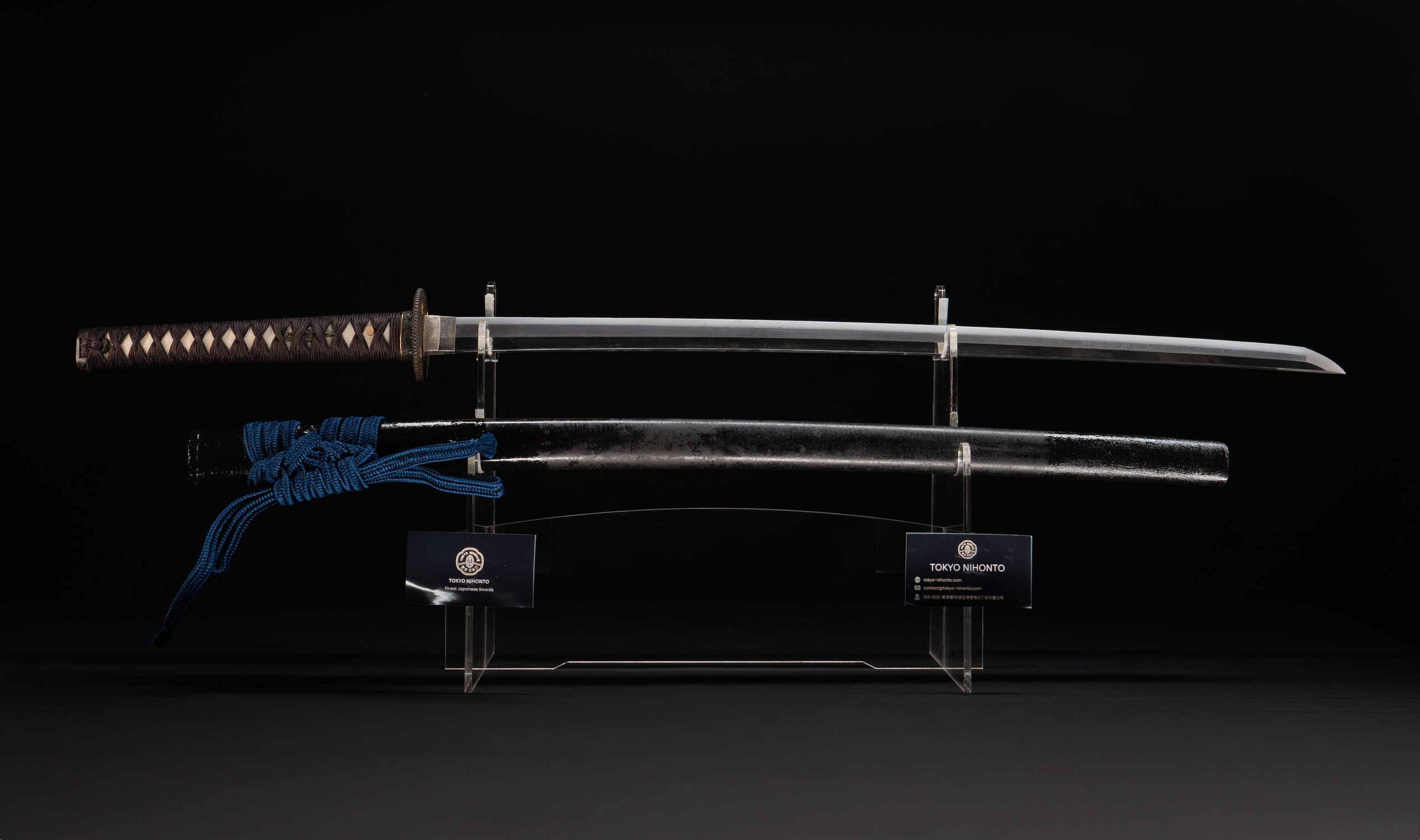 Antique Japanese Katana Sword with Karakusa Tsuba, signed Chōshū Fujiwara Kiyoshige — NBTHK Hozon