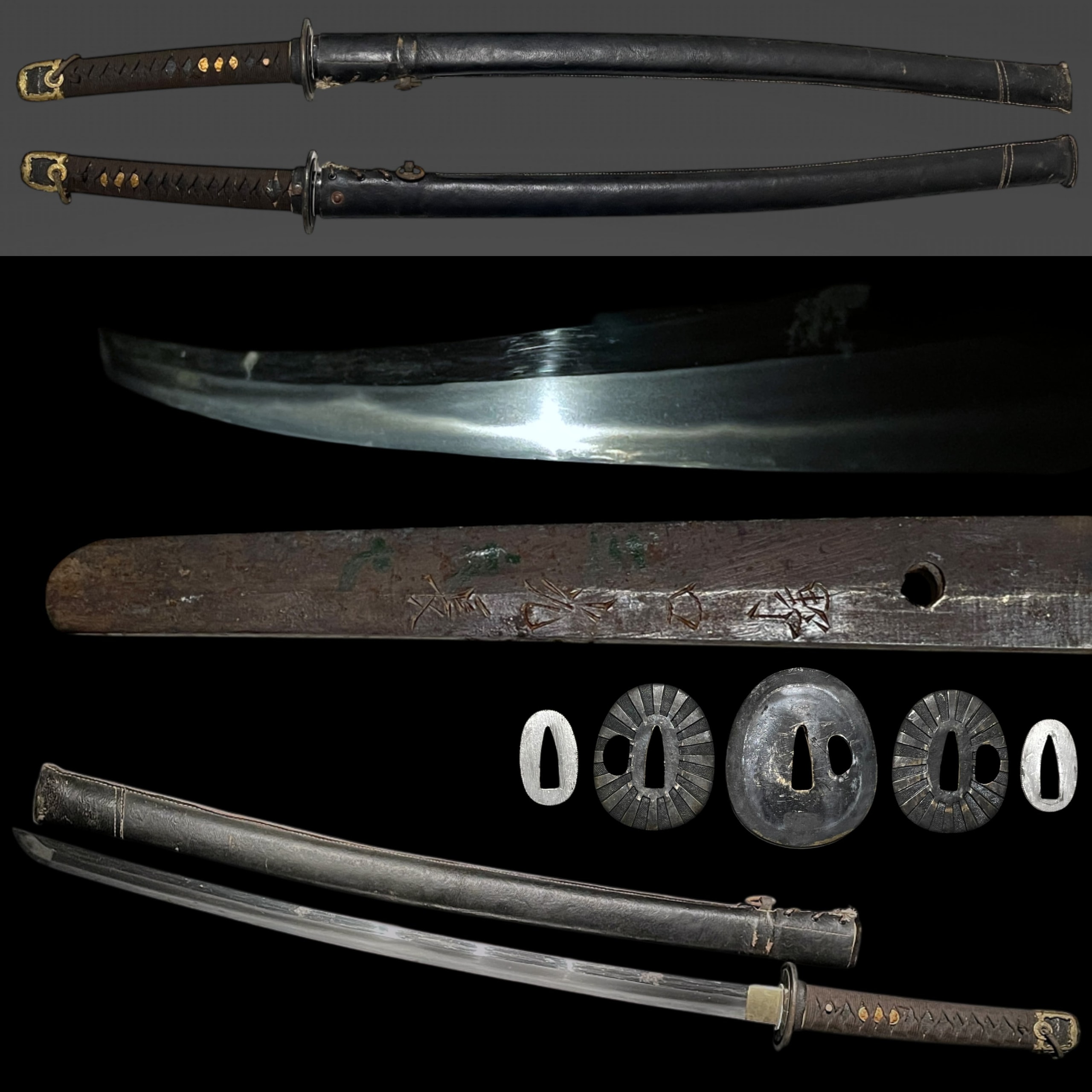 Navy Gunto Noguchi Mitsunaga 野口光長 signed WW2 original Japanese officer sword