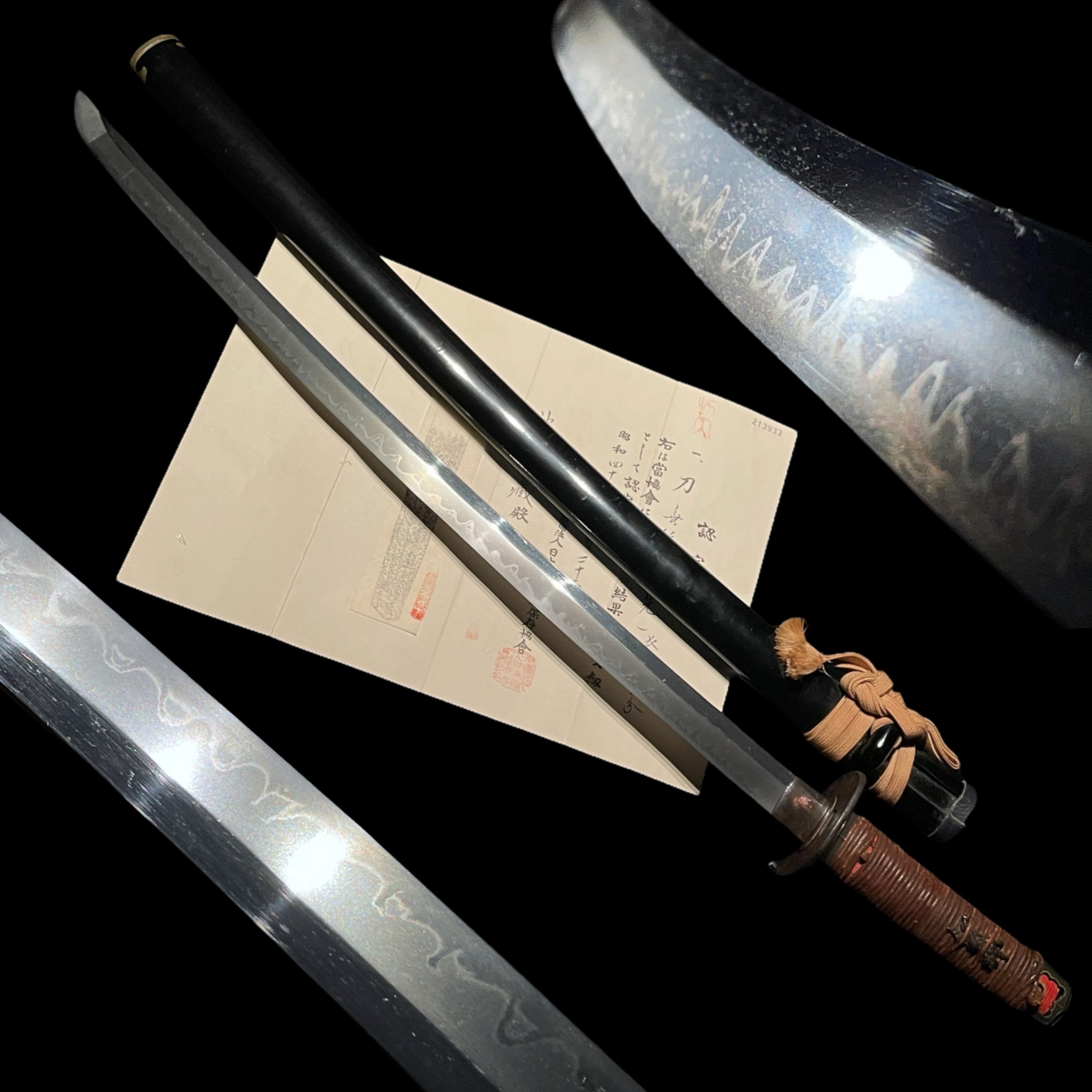 Kanesaki 兼先 katana oomidareba 大乱刃 Muromachi period NBTHK certificate