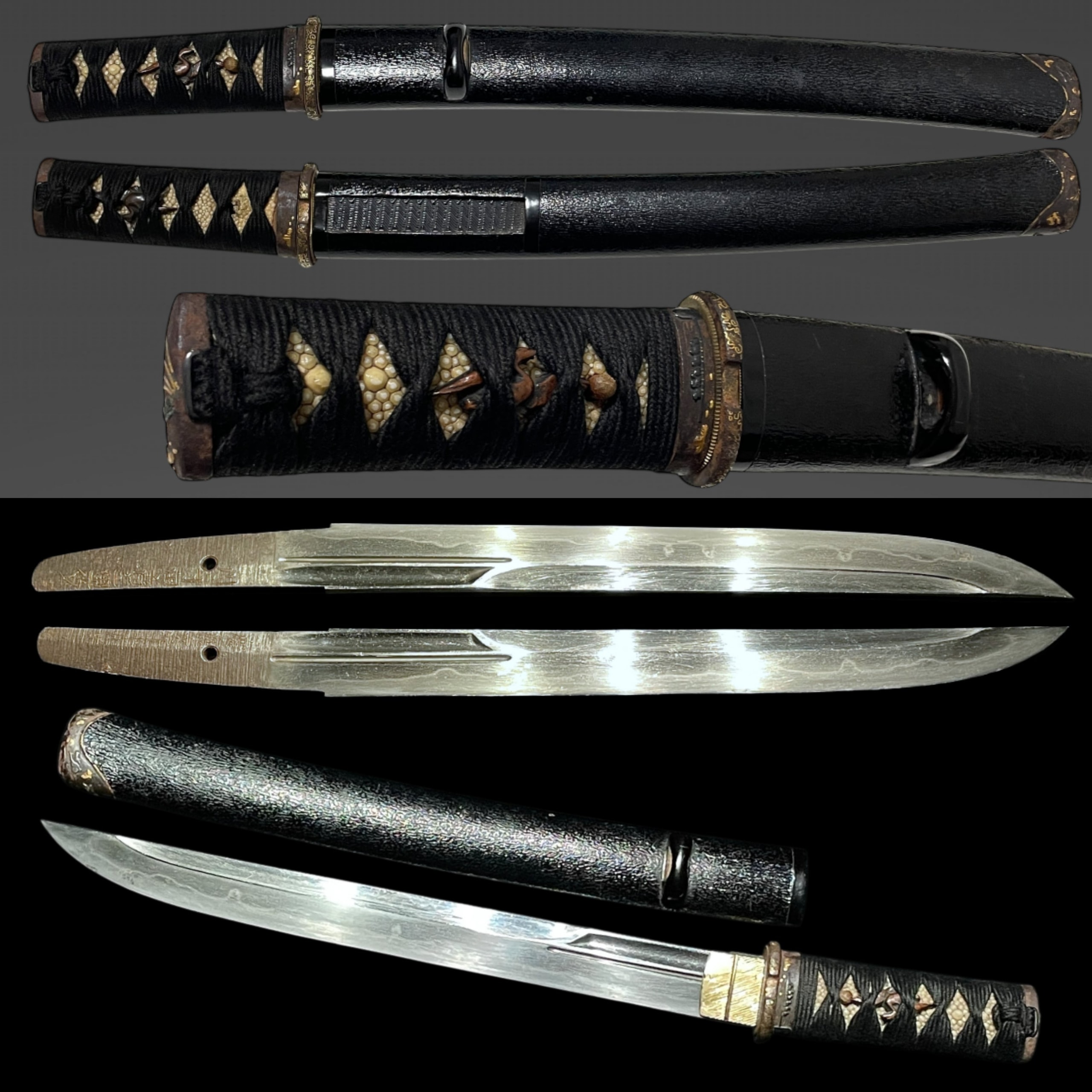 Unokubi Style Tanto Kawamorita Hiroshige Saku October 1865 Signed Bakumatsu Era