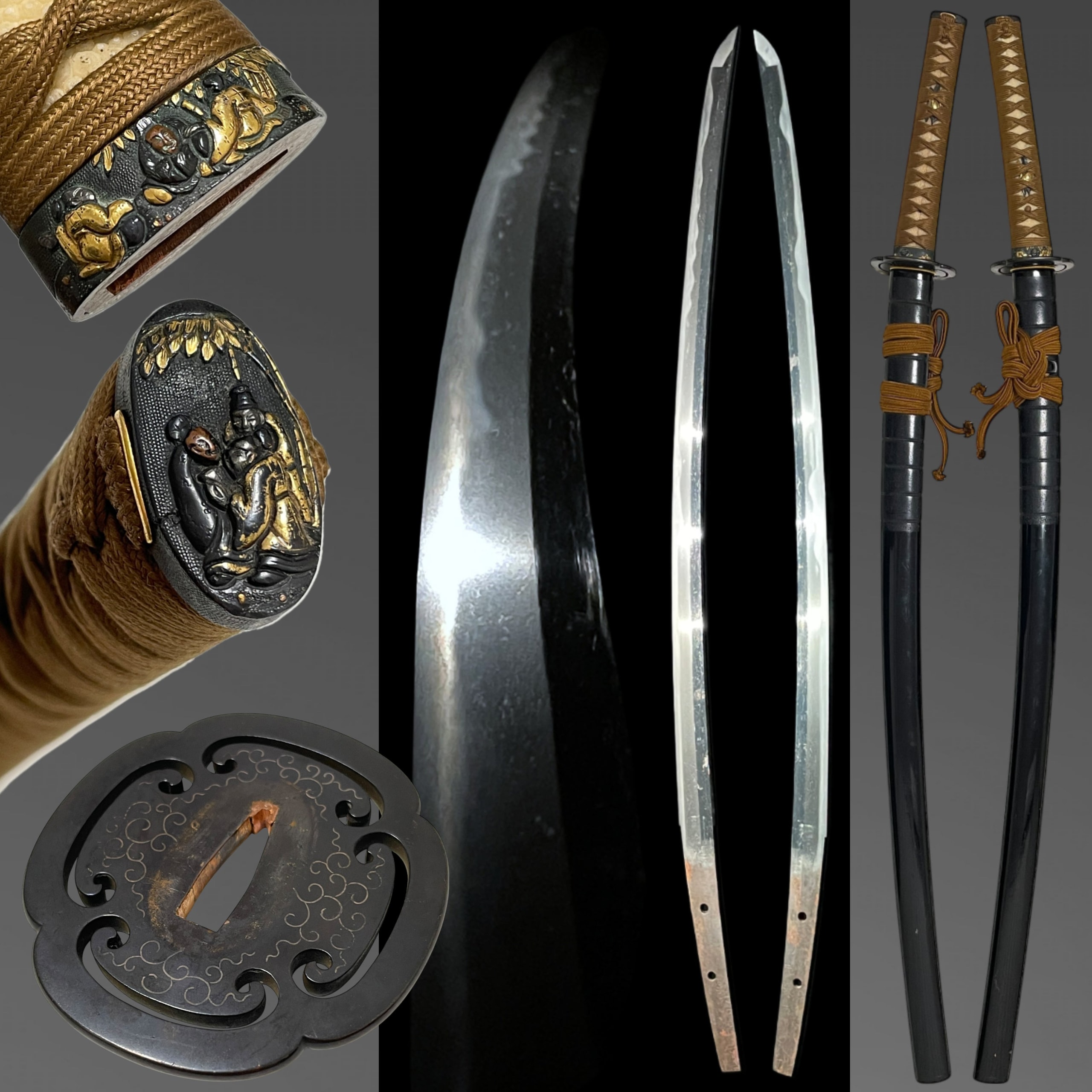 Suzuki Kaganokami Sada August 1692 signed Katana Inrokizamisaya 印籠刻鞘 Edo period