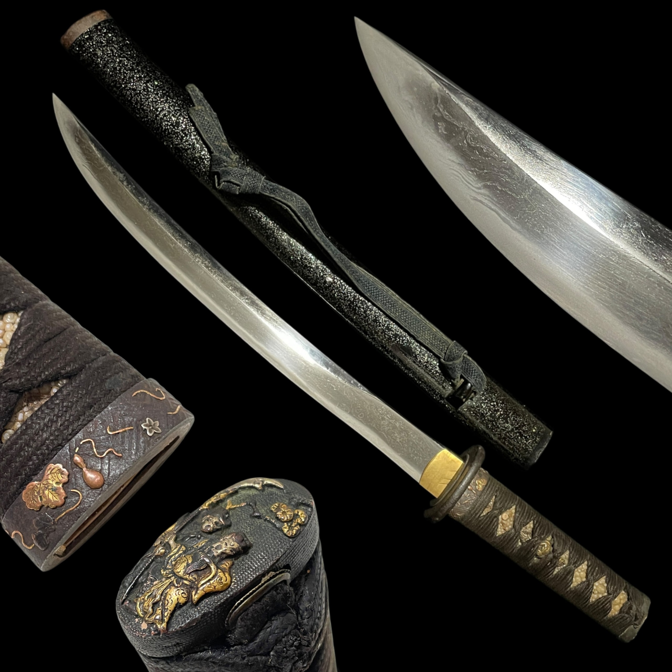 Unokubi-zukuri 鵜首造 wakizashi Gourd Fuchi Muromachi period Mumei