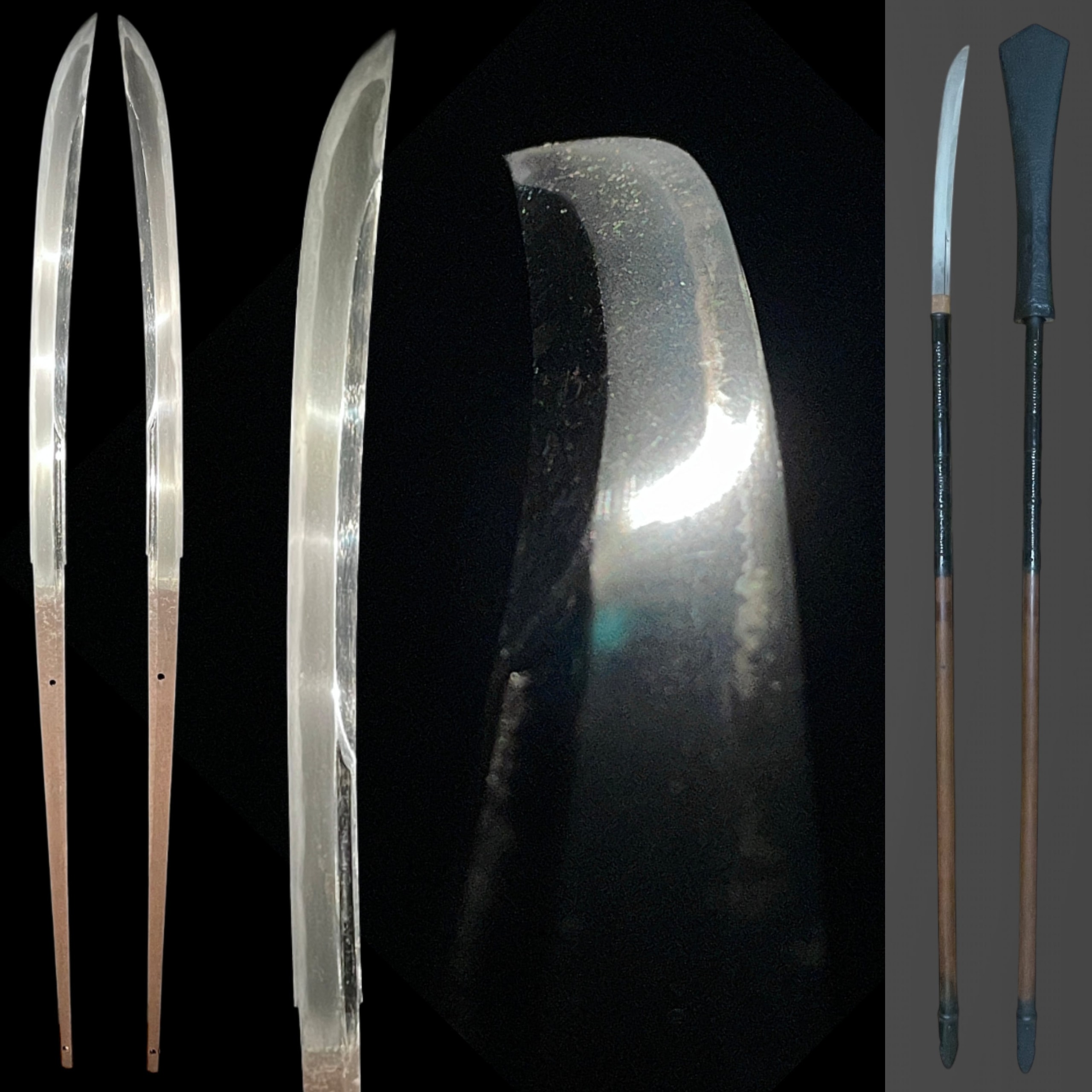 Naginata 薙刀 in Koshirae (Long Shaft and Ishizuki) - Muromachi Period, Mumei