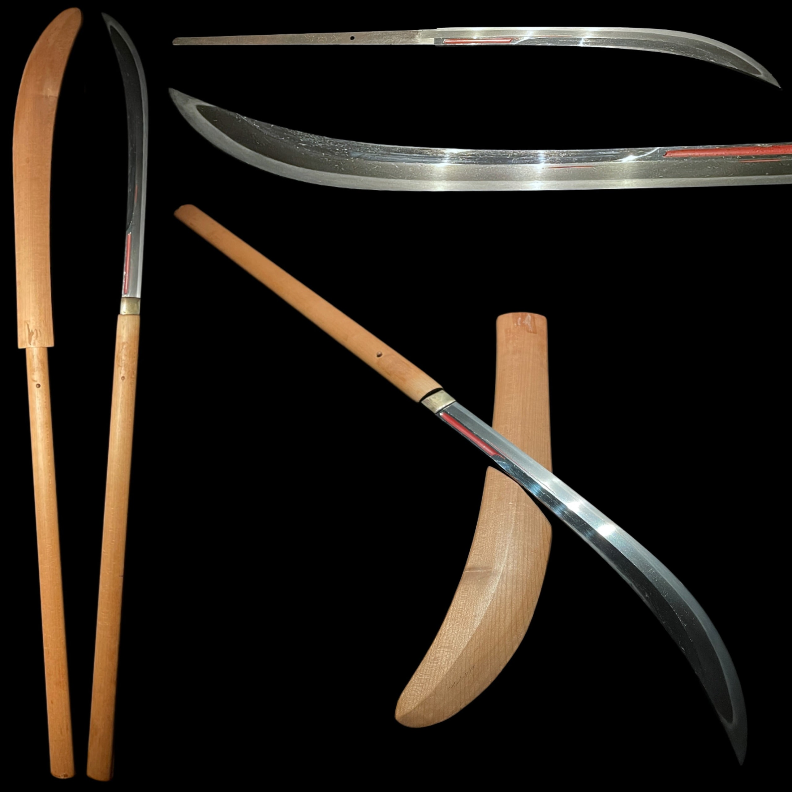 Naginata - 作 國次 - Naginata 薙刀 in Shirasaya Rai Kunitsugu 来國次 Signed