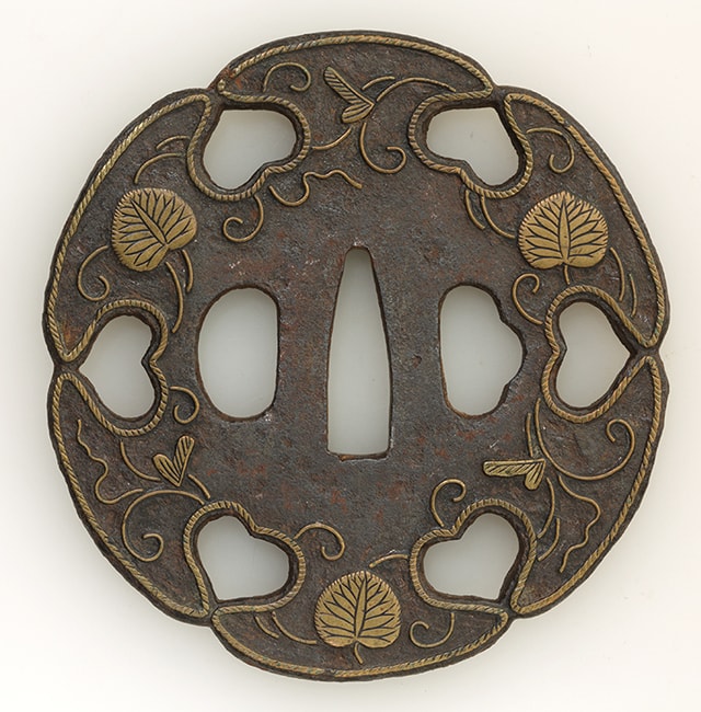 Tsuba - Tokubetsu Kichō - Aoi Karakusa Mon Tsuba, Mumei (Heianjo)