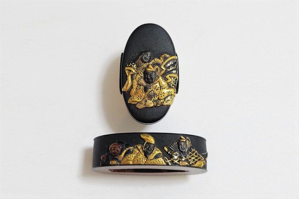 Fuchi-Kashira - Hozon - by Rokkasen-zu Fuchi-Kashira - Rokkasen-zu Fuchi-Kashira