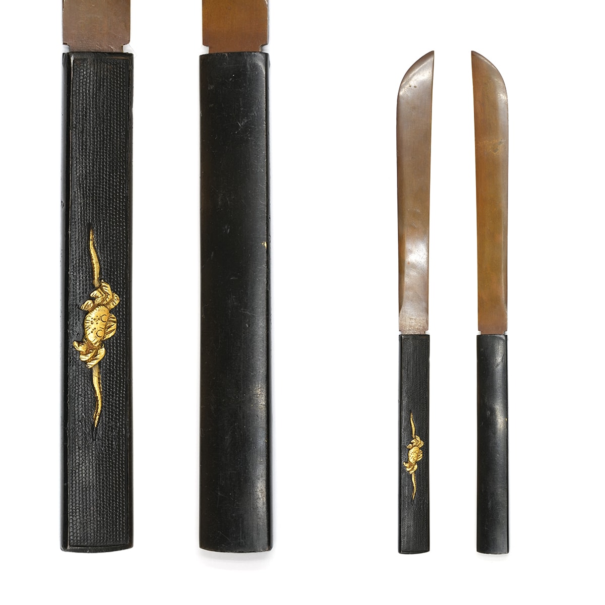 Kozuka - Kozuka with Crab Design (with copper kogatana blade) - Mumei