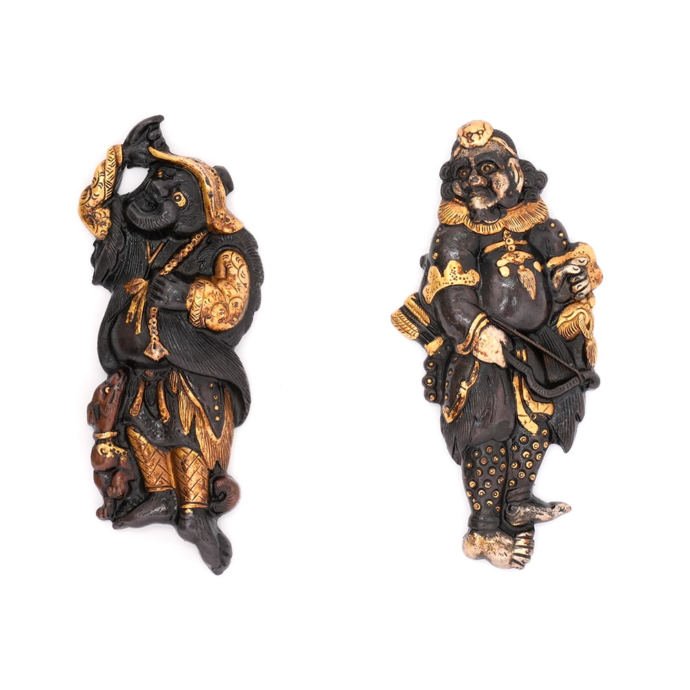 Menuki - Menuki with Design of Tartars - Mumei (Kyokinko)