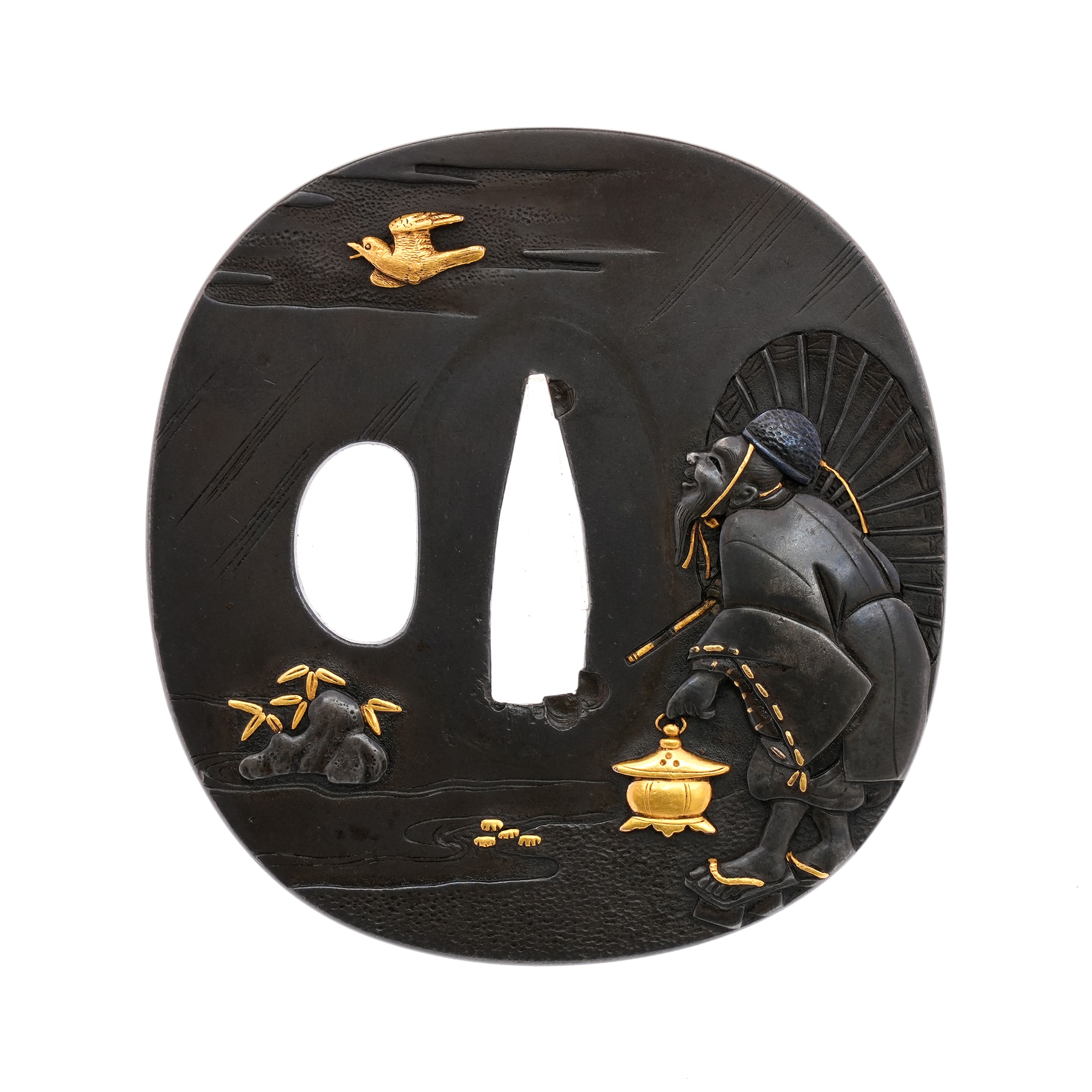 Tsuba - Tokuho - by Nara Tsuneshige - Antoogu-zu Tsuba by Takeya Tsuneshige