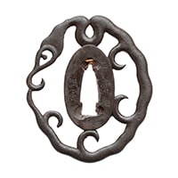 Tsuba - by Ito Mitsuyoshi - Kofu ju Mitsunobu - Dragon Design