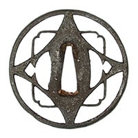 Tsuba - 糸巻透 無銘(京透)Mumei(Kyosukashi) 12-401