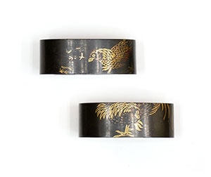 Fuchi-Kashira - by Murakami Shoei - Fuchi-Kashira: Chicken Design by Shoei