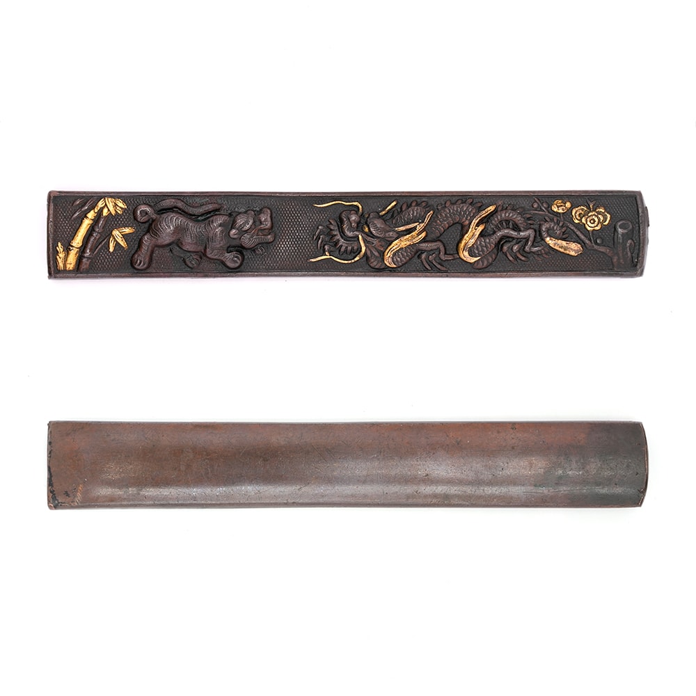 Kozuka - Kozuka with Dragon and Tiger Design, Mumei