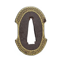Tsuba - Arabesque Design Tsuba, Mumei 12-897