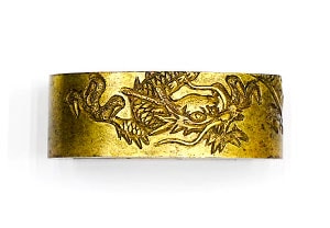 Fuchi-Kashira - Fuchi-Kashira with Dragon Design, Soyo Saku