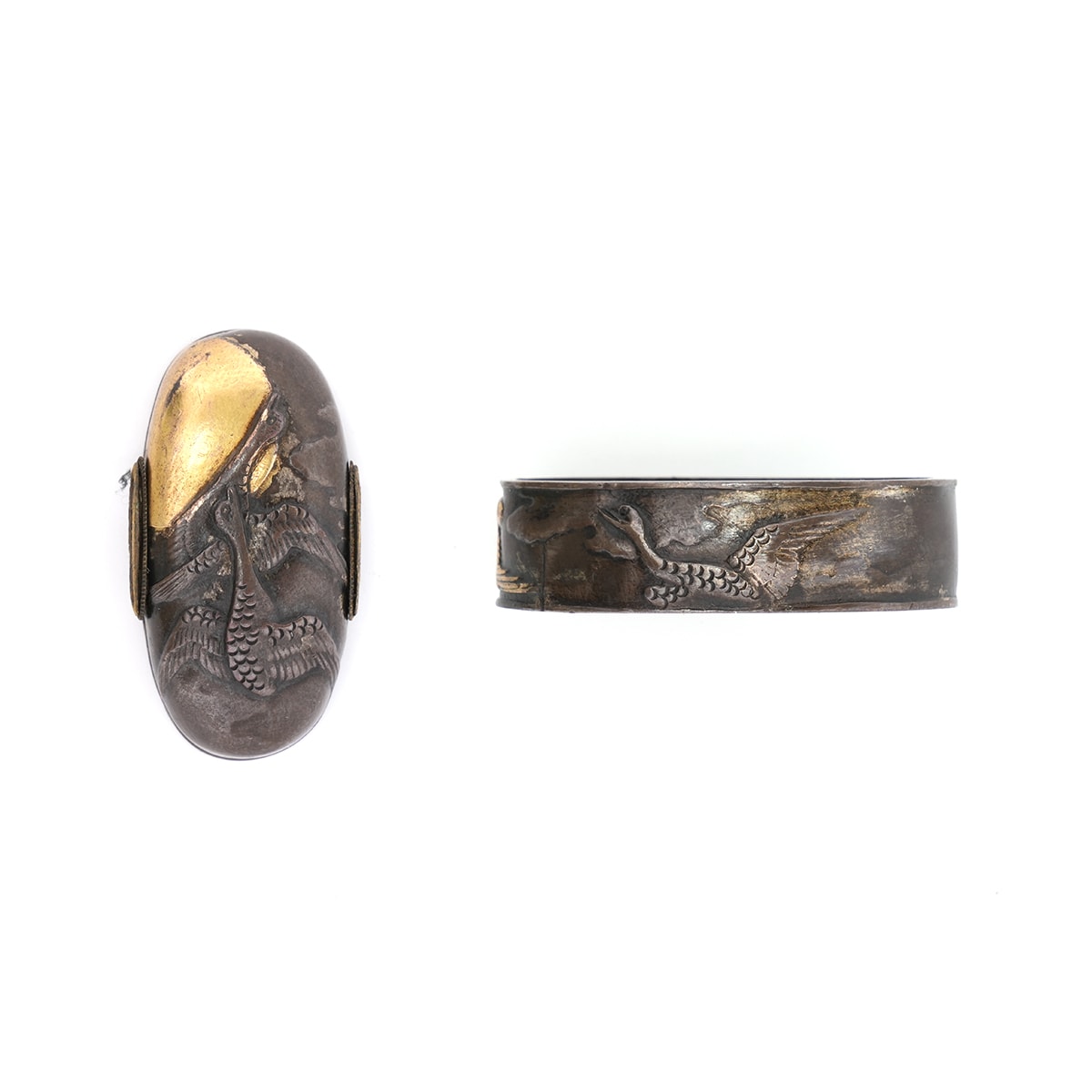 Fuchi-Kashira - Fuchi-Kashira: Gander in Sunlight, Mumei